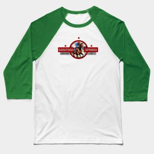 Saratoga Springs Horse Racing Track Baseball T-Shirt